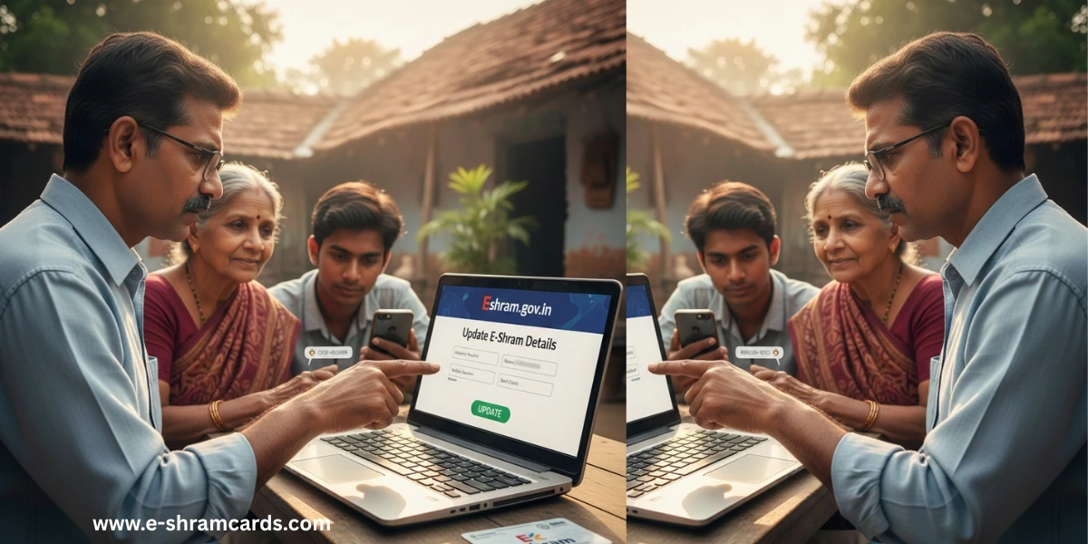 How to update E Shram Profile